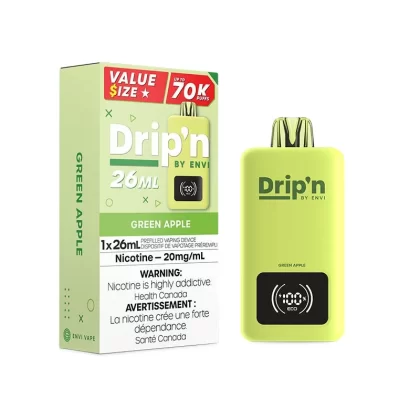 Drip'n by Envi 26ML Disposable - Green Apple