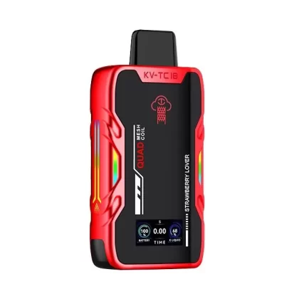 Kangvape Sooce KV-TC18K Disposable Vape Wholesale | O-LED Dynamic Screen, 4X/2X Mesh Coils, 850mAh Battery, 20 Options