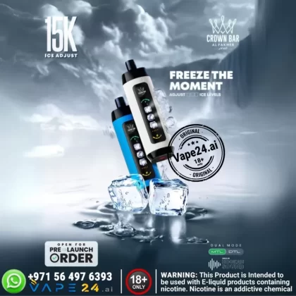 Al Fakher Crown Bar 15000 Puffs Dual Mode – Ice Adjustable Edition in Dubai