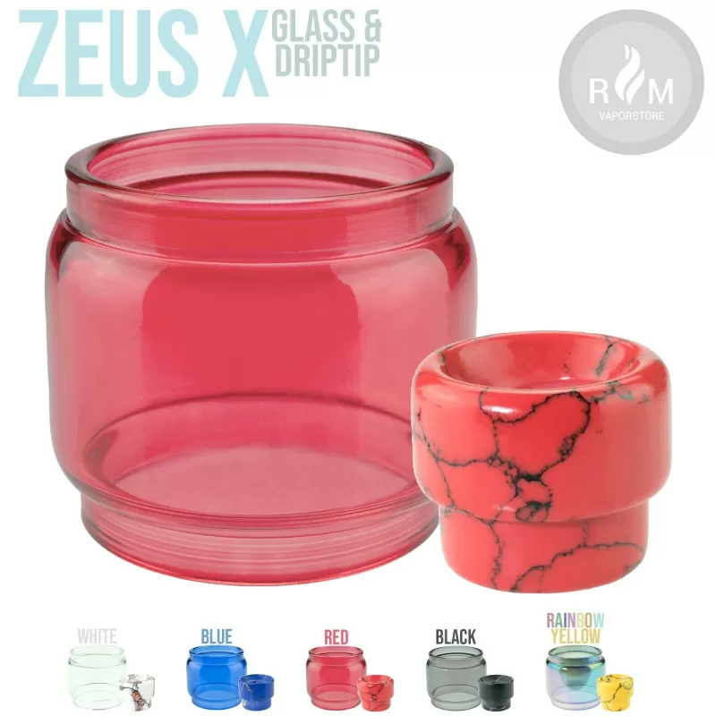 (Pack of 1) Bubble Glass & Drip Tip for Geekvape Zeus X Mesh / X / Subohm Tank