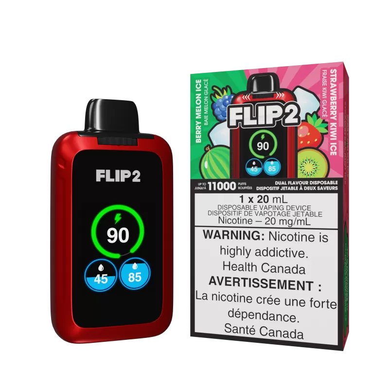 Flip 2 Disposable Vape - Berry Melon Ice and Strawberry Kiwi Ice