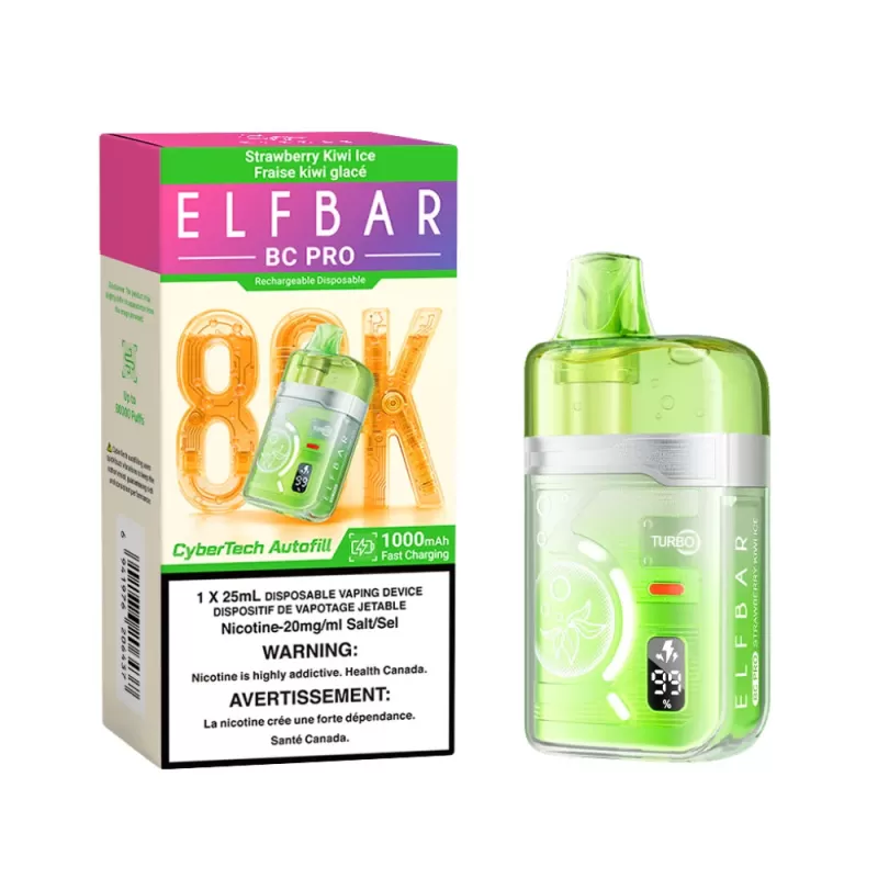 Elf Bar BC Pro 80K Strawberry Kiwi Ice – 80,000 Puffs | 25mL