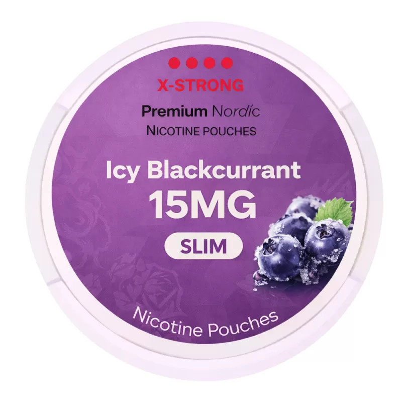 Premium Nordic Pouches Icy Blackcurrant X-Strong Slim 15MG