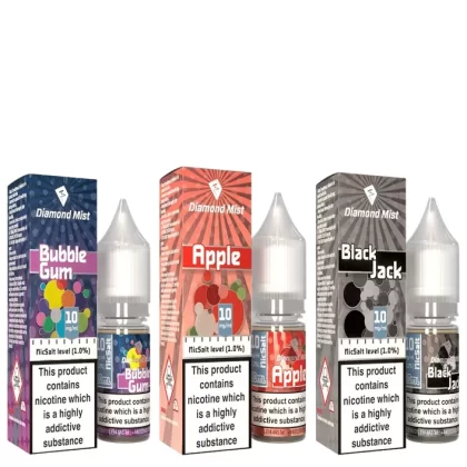 -5x Diamond Mist E Liquid 10ml 50VG/50PG – All Flavours – TPD