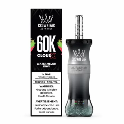 Al Fakher Crown Bar Cloud X 60K Watermelon Kiwi – 60,000 Puffs