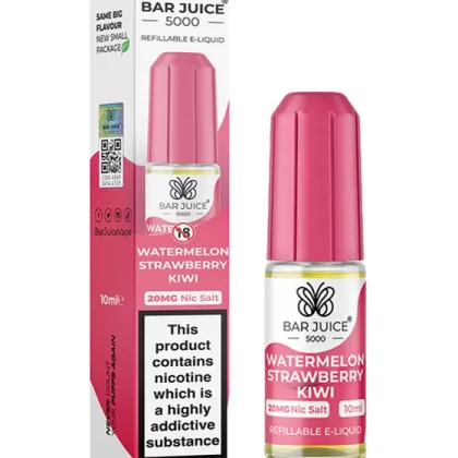 Watermelon Strawberry Kiwi Nic Salt E-Liquid - Bar Juice 5000