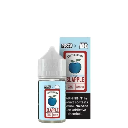 7 Daze Reds x Keep It 100 Salts Series Slapple ICED Strength option Salt E-Option 30ml – Blue Raspberry, Crisp Apple & Icy Menthol Option Capacity