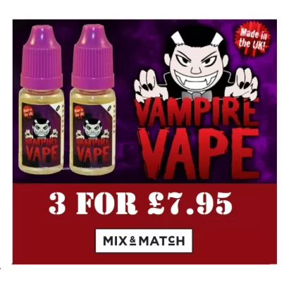 30ml Vampire Vape E Liquid – 3X10ml – All Flavours – TPD