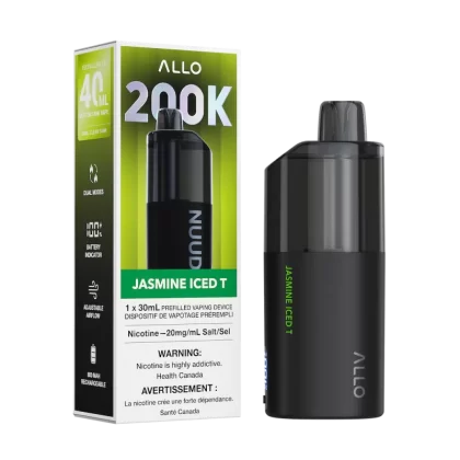 Allo Nuud 200K Puffs Disposable Vape - Jasmine Iced T