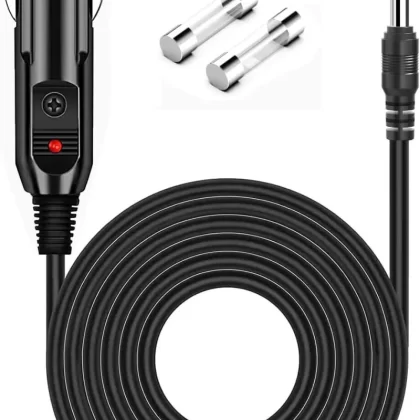 12V/24V DC Car Charger Cable Compatible MARBERO M82 M82MAX M822 M822MAX M85B M87 M88 M168 M270 Portable Power Station Solar Generator Lithium Battery 6.6 Feet DC Power Cord Adapter