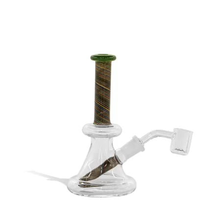 6 inch Colored Striped Water Pipe with built in 14mm Downstem