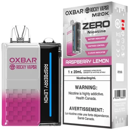 0% Nicotine | Oxbar M20K Nicotine Disposable Vape - Raspberry Lemon