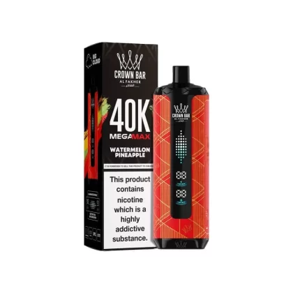 AL FAKHER MEGA MAX 40K 40000 Puff Rechargeable Disposable Vape Kit – 30mL E-Liquid, LED Display, 45 Flavors