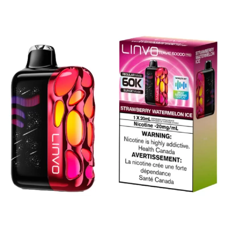 Linvo Rave 60K Disposable Vape - Strawberry Watermelon Ice