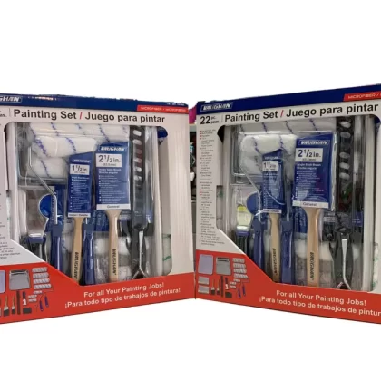 Wholesale 2 Sets of Vaughan, 22-piece Multi-Purpose Starter Paint Sets Rollers, Brushes¡­