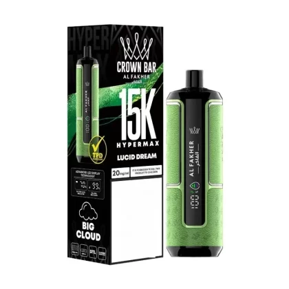 Al Fakher Crown Bar 15k Puffs Disposable Vape Wholesale | Dual Mode Hookah Vape 20mg Strength option Salt, Mesh Coil, 650mAh Type-C Rechargeable