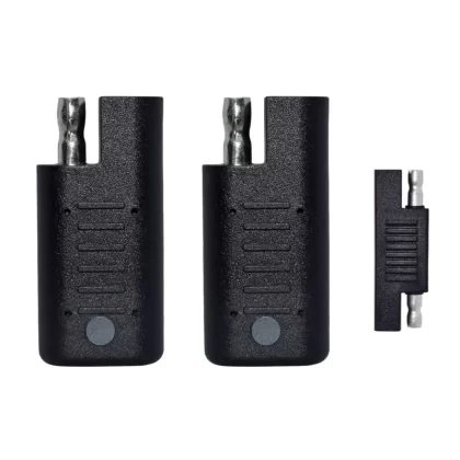 2Pcs SAE Connector Harness Power Tester with LED Indicator, Polarity Reverse Adapter, Current Voltage Signal Instant Detector Quick Checker for Battery Solar Panel with SAE 2 Pin Plug Cable Wire