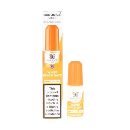 White Peach Razz Nic Salt E-Liquid by Bar Juice 5000