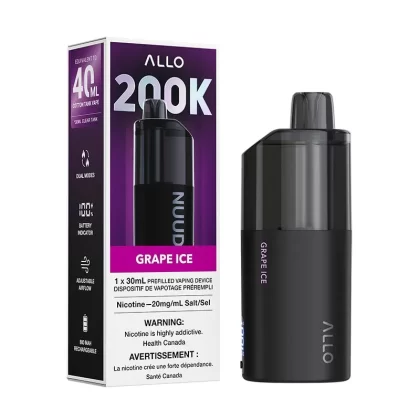 ALLO Nuud 200K Disposable Vape - Grape Ice (AB)