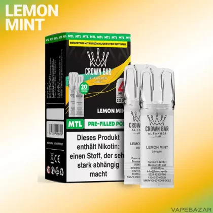 Al Fakher Pods Crown Bar 600 – MTL 20mg – Lemon Mint