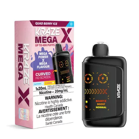 Kraze Mega X - 48K Puffs - Quad Berry Ice