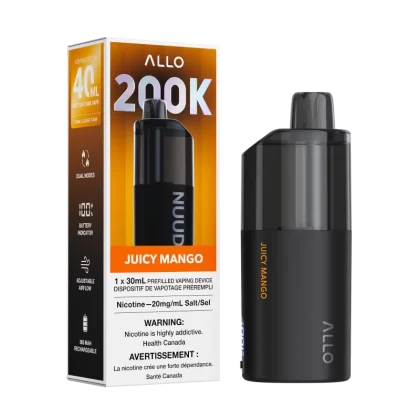 Allo Nuud 200K Juicy Mango – 200,000 Puffs | 30mL