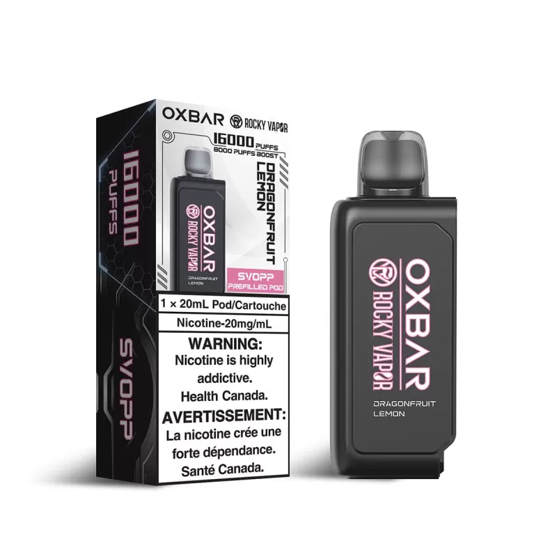 Svopp Rocky Vapor Oxbar Dragonfruit Lemon Disposable Vape Pod