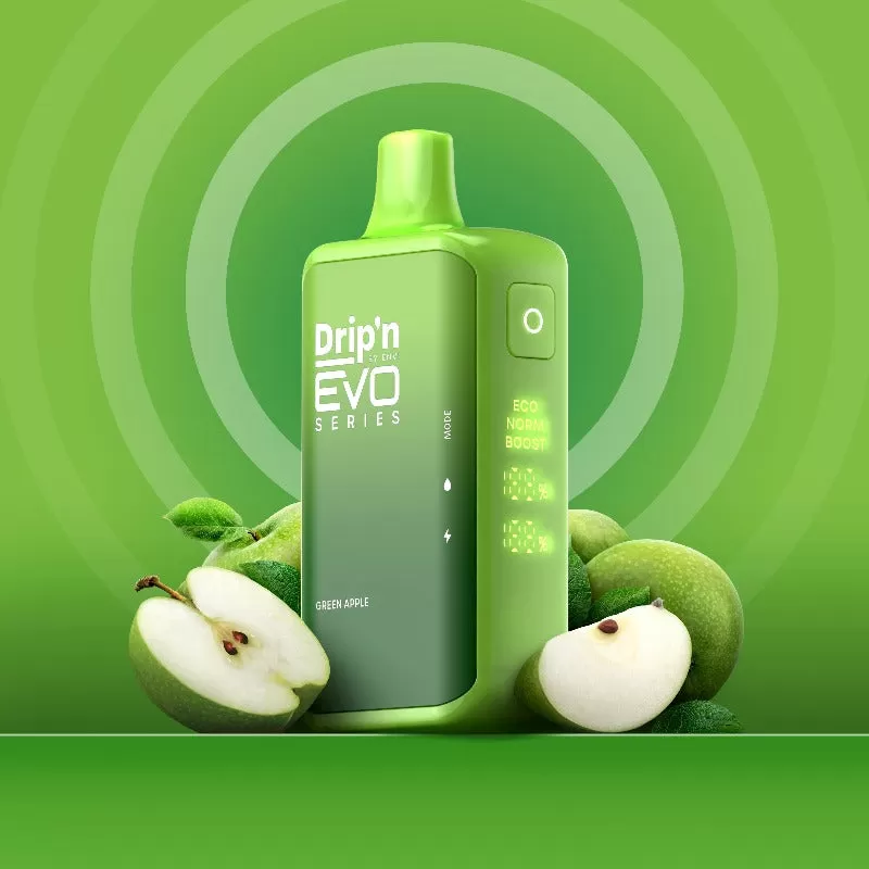 Drip'n by Envi EVO Series 28K (28000) Disposable - Green Apple