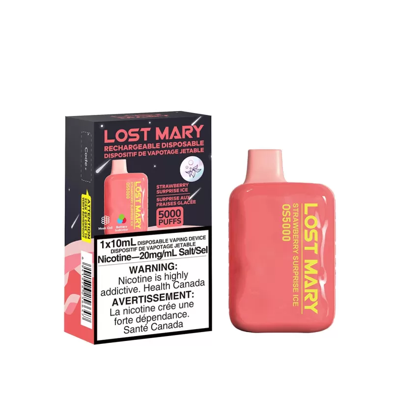 Lost Mary OS5000 Strawberry Surprise Ice Disposable Vape Pen