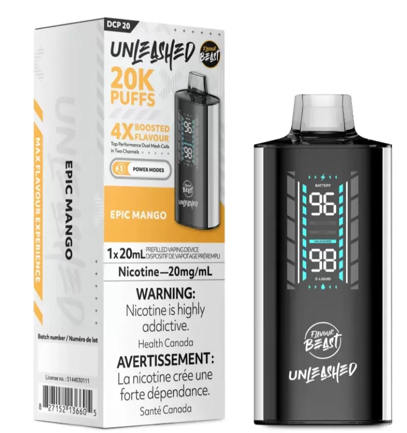 Flavour Beast Unleashed DCP 20K Epic Mango Iced – 20,000 Puffs