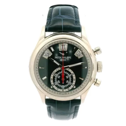 2017 Patek Philippe Annual Calendar Chronograph 40.5mm White Gold Blue Dial