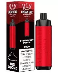 Al Fakher Crown Bar 8000 Puffs Strawberry Punch in Saudi Arabia