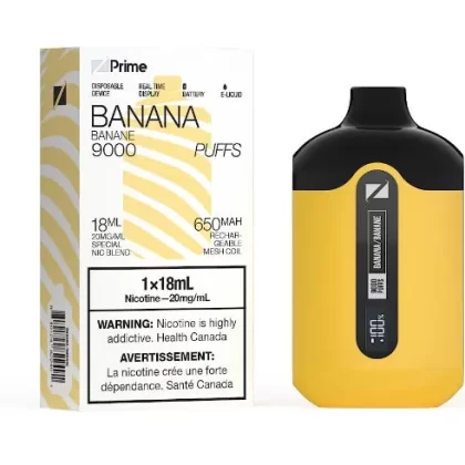 ZPrime Disposable Vape - 9000 Puffs - Banana