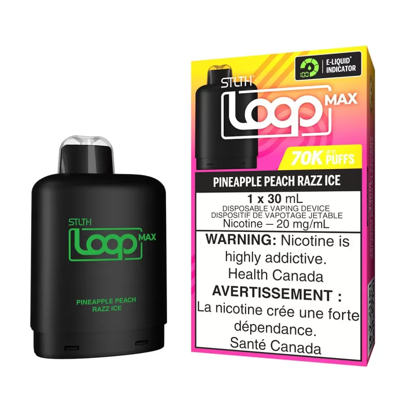 STLTH Loop MAX Pineapple Peach Razz Ice Disposable Vape Pod