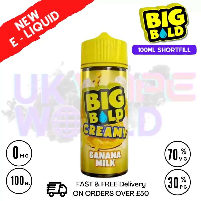 Banana Milk Big Bold Vape Juice 100ml | £9.50 + Nicshots