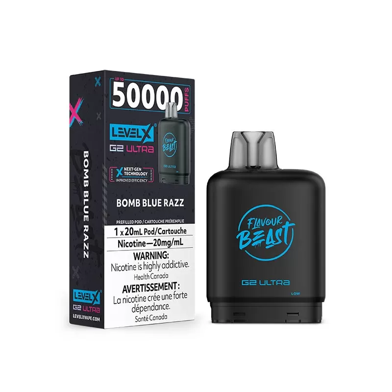 Level X G2 Ultra Pod - Flavour Beast - Bomb Blue Razz (ON)