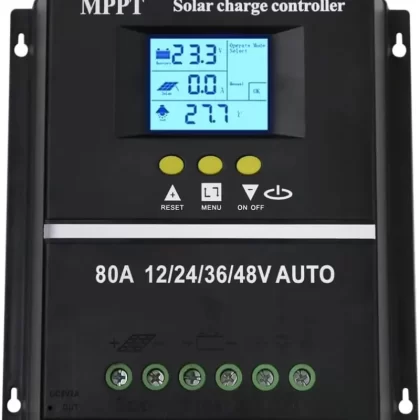 100A MPPT Solar Charge Controller 12V 24V 36V 48V LCD Display Battery Intelligent Regulator Max 100V Input Dual USB for Lead-Acid/Lithium (100A)