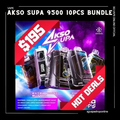 Akso Supa 9500 puff 10pcs bundle - delivery