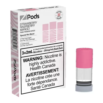 Z POD 2% 3 X 2ML – STRAWBERRY RASPBERRY MANGO