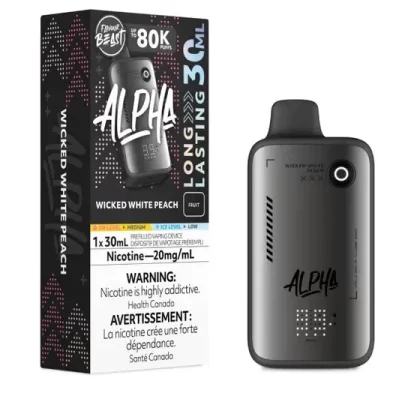 Wicked White Peach Flavour Beast ALPHA 80k Disposable Vape