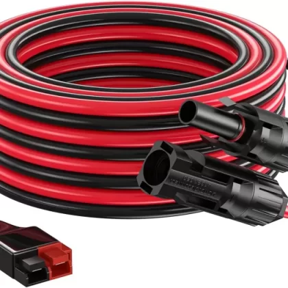 10FT 10AWG Solar Panel Cable Connector to Anderson Adapter Compatible with Anderson Generator Power Station, for Goal Zero Yeti Portable Outdoor Camping (3M Horizontal)