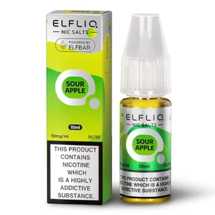 10mg ELFLIQ By Elf Bar 10ml Nic Salt (50VG/50PG) – Sour Apple