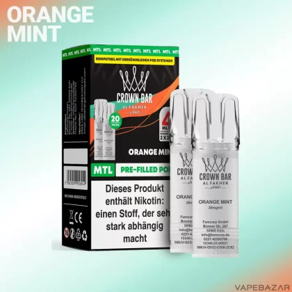 Al Fakher Pods Crown Bar 600 – MTL 20mg – Orange Mint