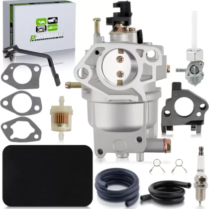 0J58620157 Carburetor for Generac 5943 GP7500E 7500 Running Watts/9375 Starting Watts Gas Generator Generac 5940 GP6500 6500 Running Watts/8000 with Generator Fuel Tank Shut off Valve