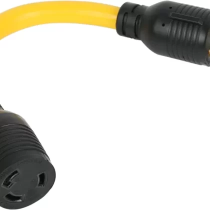 1FT NEMA L14-30P to L6-30R Charger Power Adapter Cord, 30 Amp Adapter 4 Prong to 3 Prong Lock Connection Male Plug to Twist Lock Female Outlet Portable Generator Cord for RV EV Generator Welder Dryer