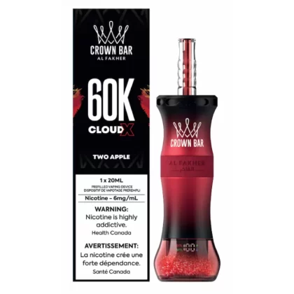 Al Fakher Crown Bar Cloud X 60K Disposable Vape - Double Apple
