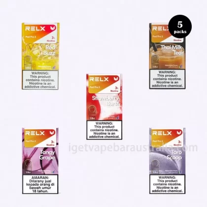 5 Packs Relx Infinity Pods Premium Flavour Satisfaction