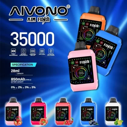 AIVONO AIM FLASH 35000 Puffs Dual Mesh 35K Wholesale Rechargeable Disposable Vapes