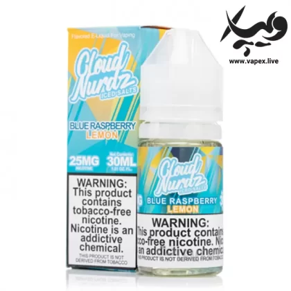 سالت بلو رزبری لیمو یخ کلود نوردز Cloud Nurdz Blue Raspberry Lemon ICE