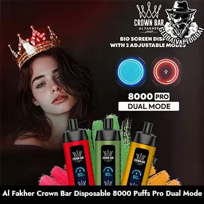 Al Fakher Crown Bar Pro 8000 puffs — Buy in Dubai at AED 35 (Lowest Price UAE)